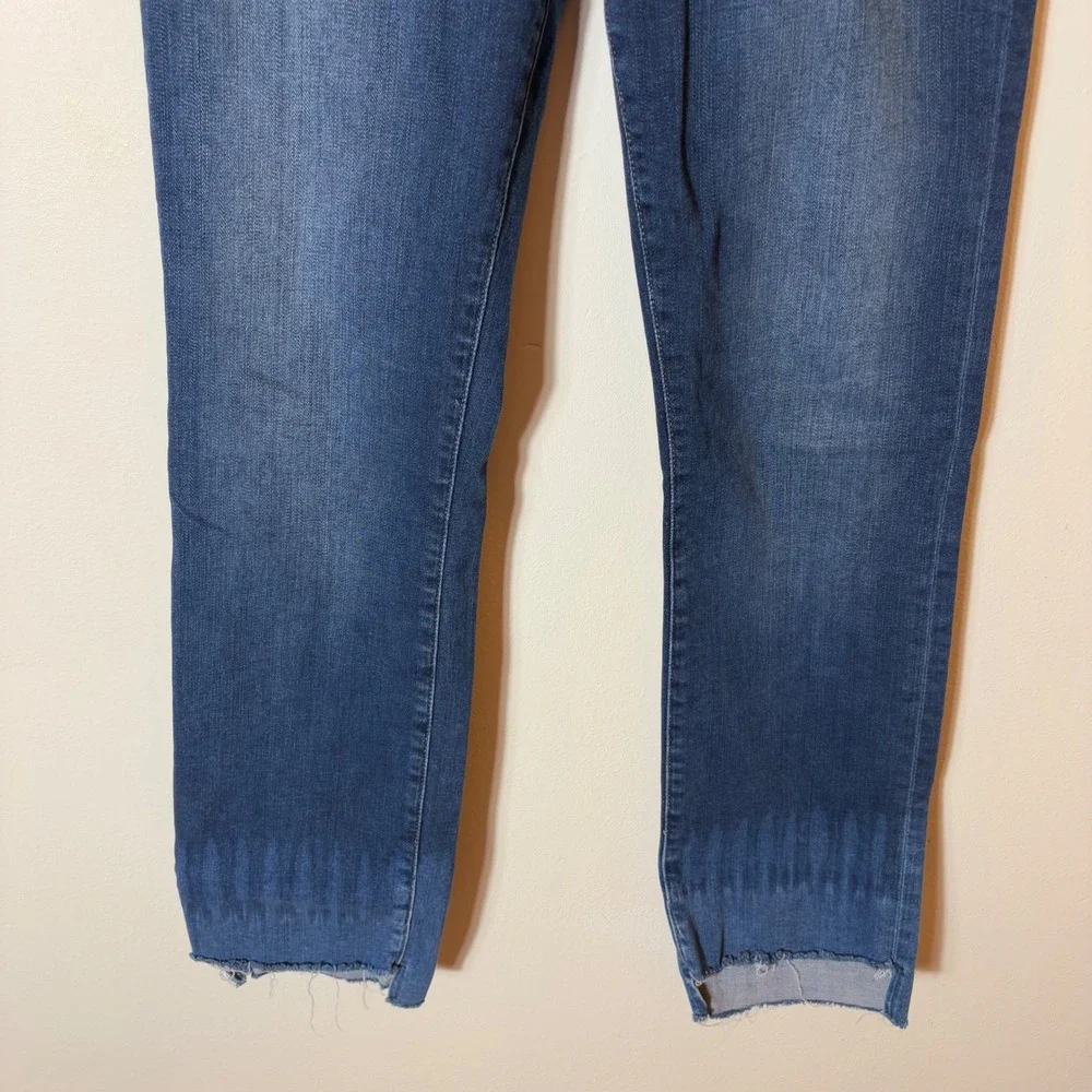 FRAME Denim Le High Straight Leg Jeans Size‎ 29 Dark Wash Frayed Hem